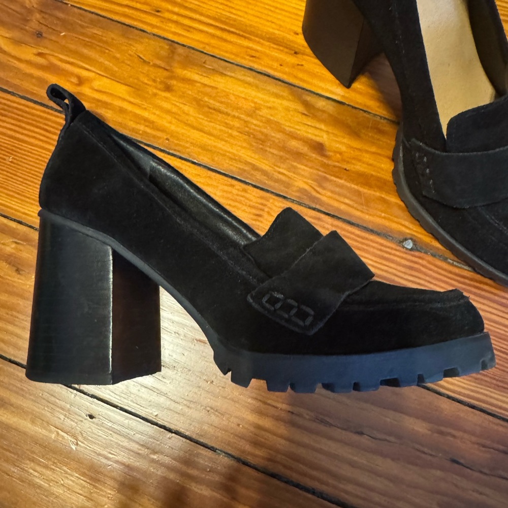 Black Suede Women's Loafers